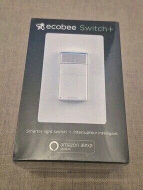 ecobee Switch+ Smart Light Switch in White EC-SMSWVC-02 Alexa Google Bult-in